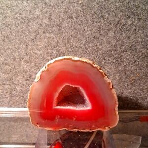 Red Agate Geode Slice